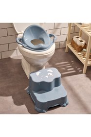 Resim BlackBird Home Çocuk Taburesi 2 Basamaklı Kaymaz Yüzey Tabanlı Mavi 