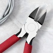 Resim 6 İnç Ultra Keskin Düz Tel Kesiciler Uzatılmış Bıçaklarla - Alaşımlı Çelik, Kauçuk Saplı, El Sanatları, Çiçekçilik ve Elektrik Projeleri için İdeal 