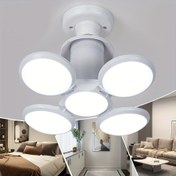 Resim 1 adet 40W LED Garaj Işığı, 5 Panel ile, 6500K Parlak Beyaz, Vidalı Tavan Lambası Atölye, Çatı Katı, Bodrum ve Daha Fazlası için, Enerji Verimli Simetrik Tasarım, 85V-265V Voltaj Aralığı, 20m² Kapsama Alanı, Atölye Aydınlatması | Modern Işık Aparatı | Enerji Verimli Aydınlatma, Garaj LED Işığı 