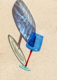 Resim The Mia Şarap Kadehi Mavi 500 Ml Çok Renkli 