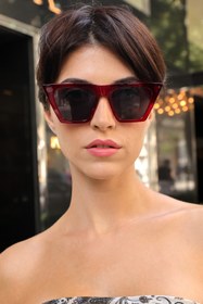 Resim Babafiyatlar Cat Eye Vişne Kadın Güneş Gözlüğü 