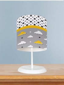 Resim Mekta Home Bebek Ve Çocuk Odası Sarı Filli Balon Çerçeveli Abajur 