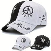 Resim Mektup ve sembol baskılı, nefes alabilen polyester, ayarlanabilir snapback, tüm mevsimler için sokak giyim güneş şapkası, moda Kore tarzı beyzbol şapkası 