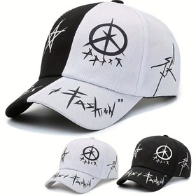 Resim Mektup ve sembol baskılı, nefes alabilen polyester, ayarlanabilir snapback, tüm mevsimler için sokak giyim güneş şapkası, moda Kore tarzı beyzbol şapkası 