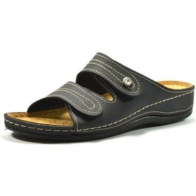 Resim Gezer Siyah Anatomik Cırtlı Günlük Kadın / Anne Terlik Siyah 