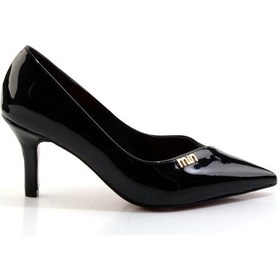 Resim Siyah Siyah Kadın Klasik Topuklu Ayakkabı K01231460898 Siyah Siyah 