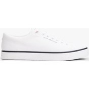 Resim Tommy Hilfiger Th Hı Vulc Core Low Iı Mesh Erkek Beyaz Sneaker Fm0fm05513ybs Beyaz 