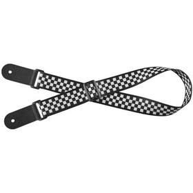 Resim Ayarlanabilir Ukulele Kayışı Yumuşak Polyester Dokuma Siyah Beyaz 