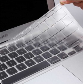 Resim CEPCASE Macbook 13.6' Air 2022 M2 A2681 Klavye Koruyucu Türkçe Q Klavye Şeffaf Silikon Ped Macpad 