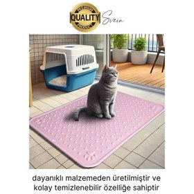 Resim Svein Evcil Hayvan Tuvalet Önü Paspası Silikon Mama Kum Matı 