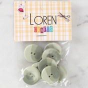 Resim Loren Crafts 8'li Düğme Yeşil- 1127 