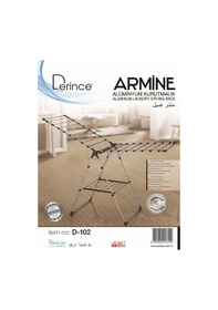 Resim D-102 Derince Armine Alüminyum Çamaşır Kurutma Askılığı Siyah 