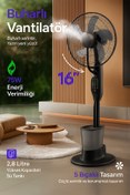 Resim TECHNOMEN Taşınabilir Buharlı Vantilatör | 5L Su Hazneli Sessiz Serinletici Mini Klima | Spreyli Ayaklı Fan 