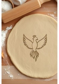 Resim Anka Kuşu Kurabiye Kalıbı, Hamur Şekillendirici, Bisküvi Kalıbı, Kolay Kesim Ucu Beyaz 