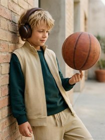 Resim Civil Boys Pike 6-9 Yaş Yelek - Bej - Vizon / 6-7 Yaş 