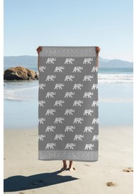 Resim Dijital Baskı Plaj Deniz Havlusu Fil Desenli Peştamal Hvl0111 Renkli 