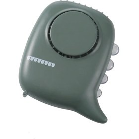 Resim SZYKD D2 Dinozor Asma Boyun Fan Çok Fonksiyonlu USB Mini Masaüstü El Taşıyıcı Gece Işığı Fan (Yeşil)(Yurt Dışından) 