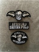 Resim icase Avenged Sevenfold Müzik grubu Yama Arma Patch (9x7-12x5-10x5 )cm 