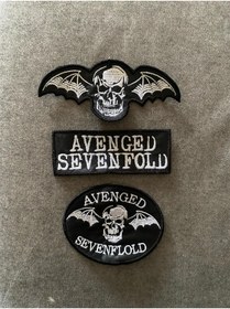 Resim icase Avenged Sevenfold Müzik grubu Yama Arma Patch (9x7-12x5-10x5 )cm 