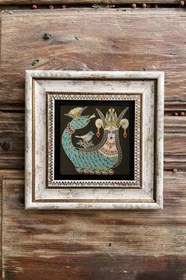 Resim Oscar Stone Decor Çerçeveli Taş Duvar Dekoru Tablo 20X20Cm 2'Li Set (1213-1100) Şahmeran Nazar Göz 2-2Cdd-181 