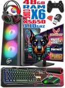 Resim WARBOX Doberman Xeon X5650 3.10ghz 48gb Ram 512gb Ssd R7 240-4gb E.kartı 19" Monitör Gaming Bilgisayar 