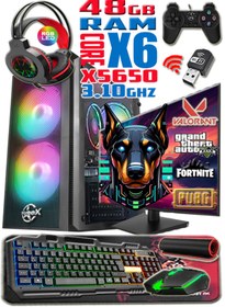 Resim WARBOX Doberman Xeon X5650 3.10ghz 48gb Ram 512gb Ssd R7 240-4gb E.kartı 19" Monitör Gaming Bilgisayar 