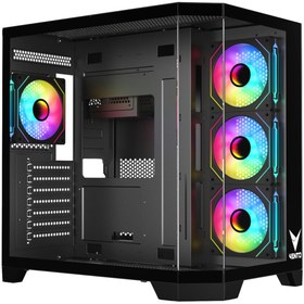 Resim VENTO VG4204FA 4X ARGB Fan Oyuncu Gaming Akvaryum Kasa 