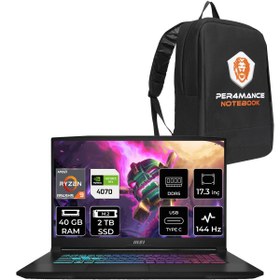 Resim MSI Katana A17 B8VG62 R9-8945HS 40GB 2TB SSD RTX4070/8GB 105W 17.3" FHD 144Hz FDOS & PER4 ÇANTA 