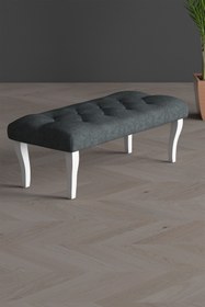 Resim GadaHome Kapıönü Puf & Bench Beyaz Ayak 