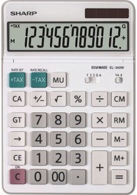 Resim Sharp EL-340W 12 Hane Masa Üstü Hesap Makinesi 
