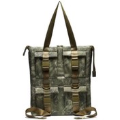 Resim Canvas Pocket Printed Tote Olive Kadın Çanta Ba6378-395 Yeşil 