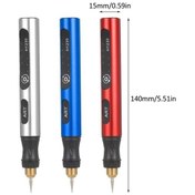 Resim Pazly 3 Hızlı Mini Kablosuz Döner Alet - Usb Şarjlı, 4 Taşlama Ucu - Zımpara, Cila, Delme, Gravür 