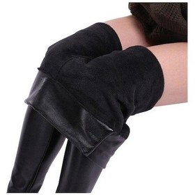 Resim Novahub Kadın Parlak Metalik Yüksek Bel Pantolon Siyah Esnek Suni Deri Tayt Pantolon Siyah - Xl SiYAH 