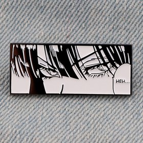 Resim Enamel Anime Girl Eyes Lapel Pins - Erkekler için Şık Sırt Çantası Aksesuarları - Mükemmel Hediye Fikri 