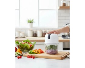 Resim Zero Land Lvsqvr Mini Mutfak Robotu Sarımsak ve Sebze Doğrayıcı 