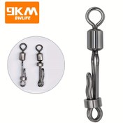 Resim 10/20 adet Ağır Hizmet Tipi Paslanmaz Pirinç Balıkçılık Döner Klipsli Kancalar ve Sağlam Halkalar - Hızlı Bağlantı, Aşınmaya ve Korozyona Dayanıklı 