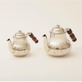 Resim İşlemeli Küçük Ağır Çaydanlık Beyaz 