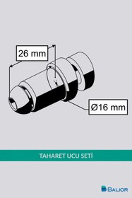 Resim BALİOR Klozet Taharet Çubuk Ucu Beyaz Perlatör 