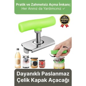 Resim Dayanıklı Ölçülü Ayarlanabilir Paslanmaz Çelik Mutfak Pratik Kavanoz Konserve Şişe Kapak Açacağı 