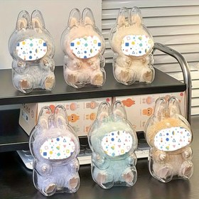 Resim Bir Labubu İkinci Nesil Oturup Oturma Partisi Şeffaf Koruyucu Kılıf, Toz Geçirmez Ekran Kutusu, Pop Mart Figürü Depolama Kutusu, Noel Hediye Koleksiyon Aksesuarları 