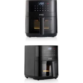 Resim Schafer XL Look Dijital Airfryer 5,5 L Tek Hazneli Isı Ayarlı Hızlı Isınan Çıkarılabilir Hazne 