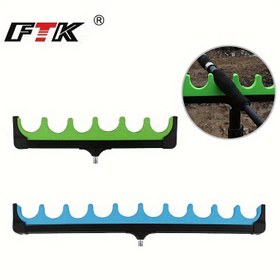 Resim FTK Silikon Olta İp Askısı - Çok İşlevli Balık Olta Tutucu Braketi 6/10 Delikli Sevgililer Günü ve Noel Hediyesi - Oltacılar için Dayanıklı Braketi Rafı 