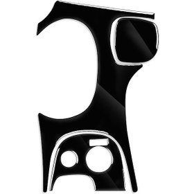 Resim Chevrolet Corvette C5 1998-2004 İçin 3'ü 1 Arada Araba Dişli Paneli B Dekoratif Etiket, Sol Sürücü 1 Adet 