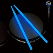 Resim Karanlıkta Parlayan Floresan Davul Çubukları 5A Snare Davul Çubukları Caz Glow Davul Çubukları Sürekli Gece Işığı Floresan Davul Çubukları 