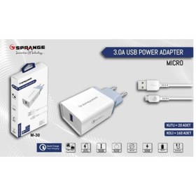 Resim SPRANGE T-30 Hızlı Şarj 23w 5v 3a Quick Fast Charge Qualcomm Type-c Şarj Aleti Takım 