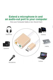 Resim KEEPRO Typec ses kartı type-c sound card typec mikrofon kulaklık ayırıcı 