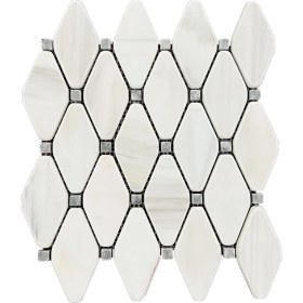 Resim Tuqco Doğaltaş Clip Diamond Dolomit Eskitme Mermer Mozaik 