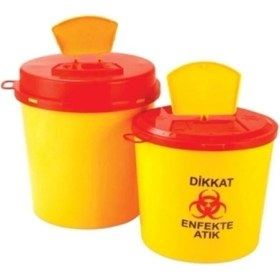 Resim 10LT Tıbbi Atık Kovası Bej Sağlıklı ve Hijyenik Kullanım Için Ideal 