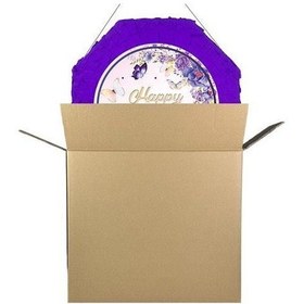 Resim Kelebek Desenli Pinyata Mor Renkli Happy Birthday Yazılı Sopalı 42 Cm Diğer 