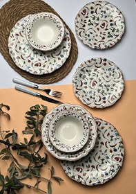 Resim Tabak Evi Fulya Colorido Porselen Yemek Takımı 6 Kişilik 24 Parça 